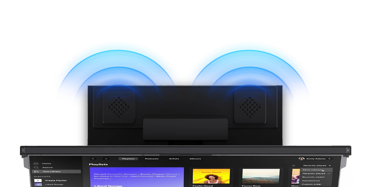Geminos built-in dual speakers